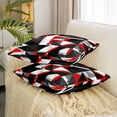 thumbnail image 3 of Red Grey Black Geometric Throw Pillow Covers Soft Square 18"x18" Geometry Cushion Case Home Decor Set of 2 Modern Art Pillow Cases Pillowcases for Couch Sofa Living Room Bedroom Bed Chair, 3 of 6