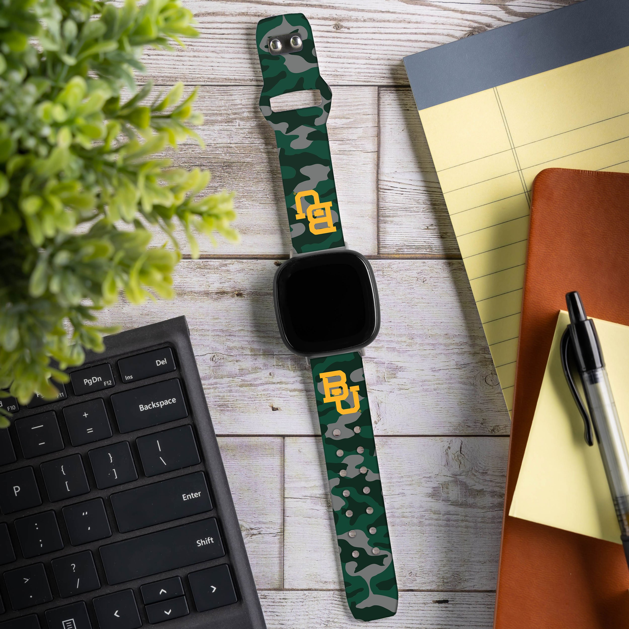 Baylor HD Camo Unisex Watch Band for FitBit Versa 3 & Sense (Short)