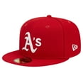 thumbnail image 3 of Men's New Era Red Athletics Logo 59FIFTY Fitted Hat, 3 of 6