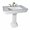 White, variant on Victorian 32" Large Pedestal Bathroom Sink Heavy Duty Porcelain Pre-Drilled Widespread Faucet Holes w/Overflow Renovator's Supply