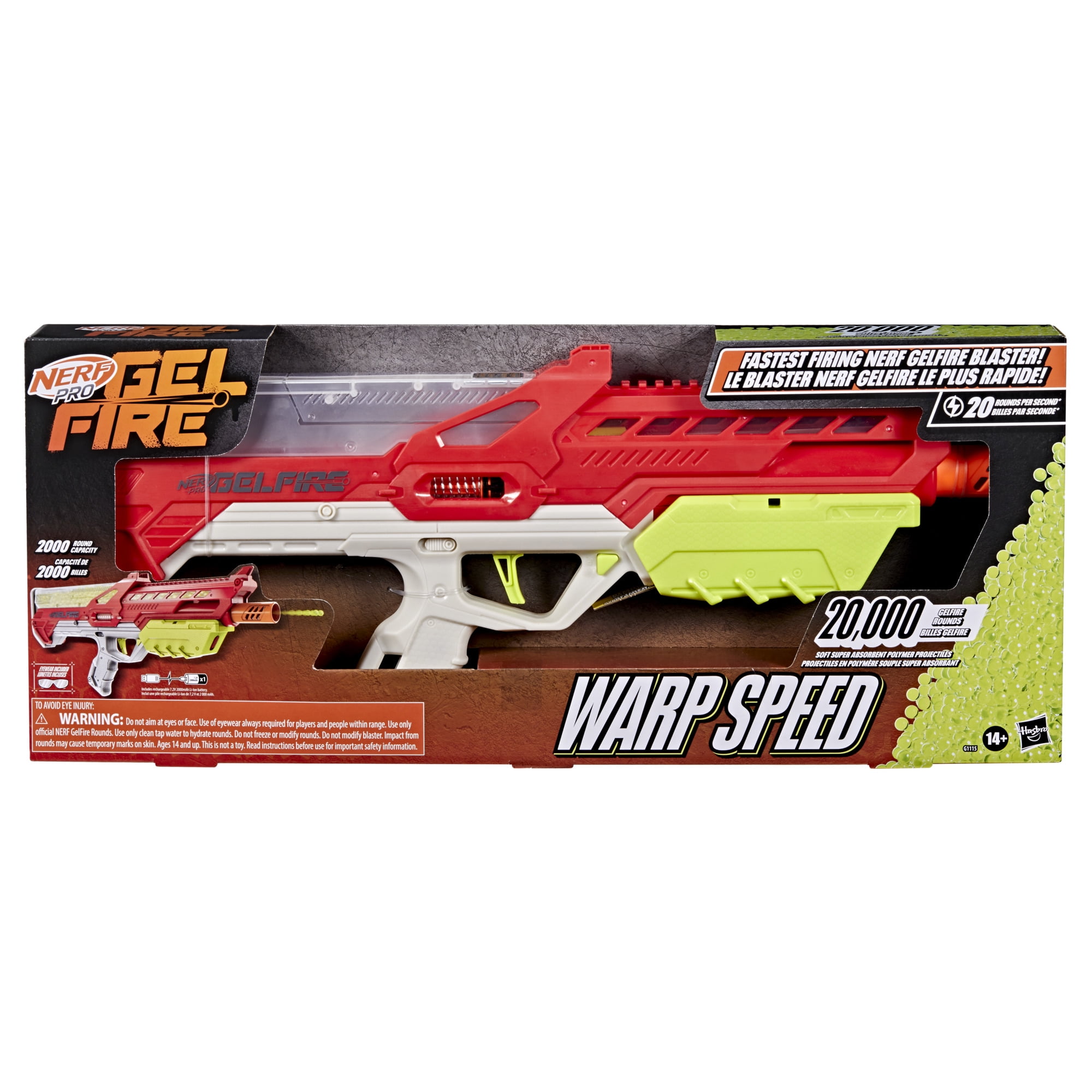 Nerf Pro Gelfire Warp Speed Motorized Blaster and 20,000 Gelfire Rounds