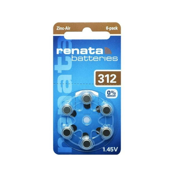 240-pack Taille 312 (ZA312) Batteries d'Aide Auditive Renata