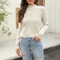 thumbnail image 2 of Bovemsi Womens Sweaters For Women Knit Crew Neck Long Sleeve Soft Pullover Sweater Fall Sweaters, 2 of 4