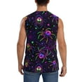 thumbnail image 4 of Lsque Multi-colored Spiders Print Men's Cotton Blend Sleeveless Muscle Shirts (S-3XL)- Moisture Wicking, Odor Protection, UPF 30+,Large, 4 of 8