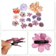 thumbnail image 4 of 16 piezas de clips para el cabello con flores falsas, accesorios para el cabello de flores para mujeres y niñas, color púrpura, 4 of 7