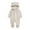Gray, variant on Utoimkio Newborn Baby Boy Girl Jumpsuit Hooded Footed Fleece Rompers Winter Long Sleeve Zipper Up Warm Onesies Outwear Outfits for Kids Size 0-12M