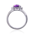 thumbnail image 2 of Classic Cushion Purple Sapphire Ring, 2 of 4