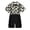 /c86Black183, variant on Boy Outfits Formal Suit Set Short Sleeve Shirt Suspenders Shorts With Bowknot Gentleman Performance Tuxedo Cartoon Print Lapel Party Photo Clothes Funny Outfit,Black,2-3 Years