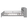 thumbnail image 5 of Euroco Wood Full Size Platform Bed with LED Light and Storage Headboard, Antique Grey, 5 of 13