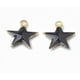 thumbnail image 1 of 5 piezas de dijes de estrella de latón con lentejuelas de esmalte crudo (sin baño) para joyería, 1 of 2