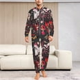 thumbnail image 6 of Hazbin Hotel Men's Hooded Jumpsuit - Zip Up One Piece Pajamas Soft Cozy Winter Warm Plush Loungewear, 6 of 8