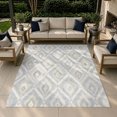 thumbnail image 3 of Addison Rugs Chantille Indoor/Outdoor Transitional Ikat Gray Machine Washable Rectangle Rug, 5' x 7'6", 3 of 10