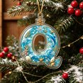 thumbnail image 7 of AZXY Christmas Winter Seaside Alphabet Tree Hanging Decor, Blue Wave Shell Letter Acrylic Suncatcher, Home Christmas Decorations, Custom Initial Holiday Pendant for Front Door Garland Mantel, Q, 7 of 7