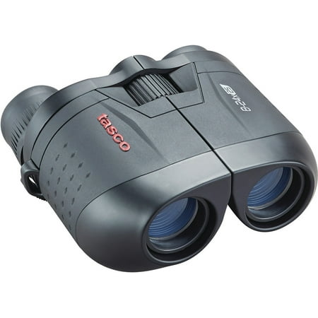 Tasco Essentials Binoculars 8-24X25mm, Black Porro Mc, Zoom, Box