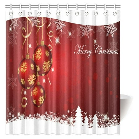 mypop christmas shower curtain snowflakes shaped christmas balls graphic classical festive fabric bathroom shower curtain - Christmas Shower Curtain Set mypop christmas shower curtain snowflakes shaped christmas balls graphic classical festive fabric bathroom shower curtain - Christmas Shower Curtain Set