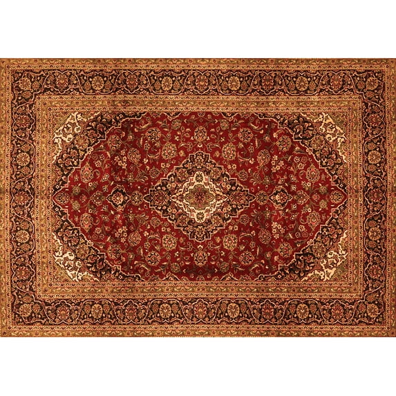 Ahgly Company Indoor Rectangle Persian Orange Traditional Area Rugs, 3' x 5'