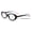 Black, variant on Women Bold Round Oval Progressive Reading Glasses Zero Power Clear on Top CR30 +1.25