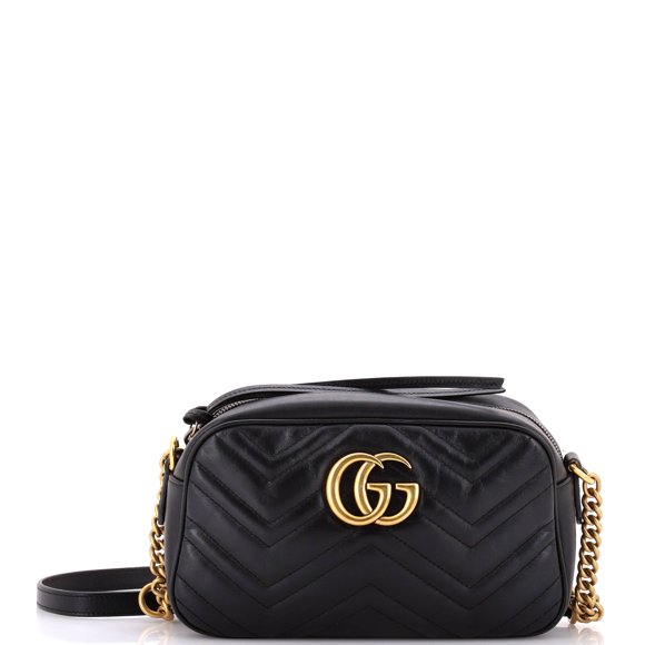 Pre-Owned GG Marmont Shoulder Bag Matelasse Leather Small By Rebag