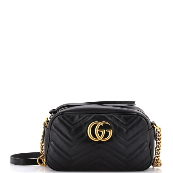Pre-Owned GG Marmont Shoulder Bag Matelasse Leather Small By Rebag