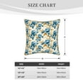 thumbnail image 4 of Xecao Vintage Blue Flowers Print Soft Velvet Decorative Throw Pillow Covers, Square Cushion Cases for Bed, Sofa, Living Room, Car, and Indoor Outdoor Use-18"x18", 4 of 8