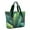 Tropical Palm Leaves, variant on Tote Bag for Women - Teal Gold Marble Shoulder Bag - Large Utility Work Duffle Bag with Zipper Handbag for Travel, Work, Sprots