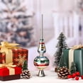 thumbnail image 3 of Glass Christmas Finials Tree Topper Vintage Mid Century Colorful Ornaments Retro Spherical Blown Glass Xmas Tree Topper Finials Holiday Indoor Suitable for Party Decoration, 9.8inches, 3 of 5
