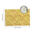 thumbnail image 2 of DouZhe Polyester Placemats Set of 4, National Style Yellow Paisley Pattern Heat Resistant Place Mats for Dining Table, 12" x 18", 2 of 7