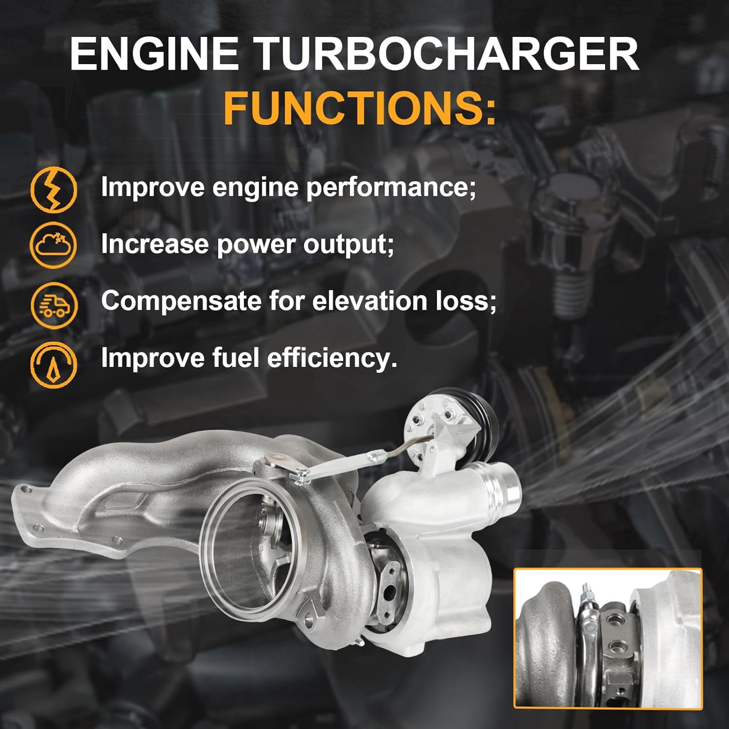 PANGOLIN Turbocharger 11657635803 Fit for 2012-2016 BMW 320i 328i 528i X3 Z4 N20 Turbo Charger Replacement Part OE 11657588938, 11 65 7 635 803, 11 65 7 588 938