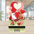 thumbnail image 3 of Designocracy 892034-SW 6 x 3 x 3 in. Gnome Buddy Love Cell Phone Stand Family Decor with Wood Mobile Holder Organizer, 3 of 11