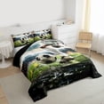 thumbnail image 3 of Homewish Sport Soccer Bedding Comforter Set 2pcs for Children Teens Adults,Ball Gamer Twin Comforter Sets Microfiber,Football Print Breathable Bedding Set,Lightweight Room Decor,Reversible, 3 of 8