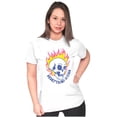 thumbnail image 4 of Everything is Fine Flaming Skull Womens Fitted Plus Size Graphic Tee Brisco Brands 2X, 4 of 5