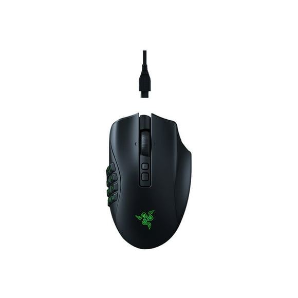Razer Naga V2 Pro - Mouse - MMO, HyperScroll Pro wheel, gaming - right-handed - optical - 20 buttons - wireless, wired - Bluetooth, 2.4 GHz, USB-C