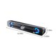 thumbnail image 1 of Herunwer USB-Powered Desktop Bluetooth Speaker with Ice Flame Light Effect and Metal Volume Knob, 1 of 9