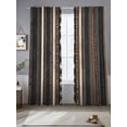 thumbnail image 2 of Black Beige Boho Sheer Curtains 84 Inch Length 2 Panels Set, Vintage Abstract Geometric Ethnic Voile Window Treatment Rod Pocket Curtains Sheers Drapes for Bedroom/Living Room/Kitchen 52"x84"x2, 2 of 7