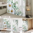thumbnail image 4 of Shower Curtain White Daisy Bathroom Curtains with Hooks, Waterproof Fabric Green Eucalyptus Leaves Bath Shower Curtains Set for Bathroom Bathtubs Decor 36x72 Inch, 4 of 6