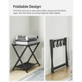 thumbnail image 5 of Foldable Luggage Rack with Storage Shelf, Steel Frame for Guest Room, Hotel, Bedroom - Black, 5 of 7