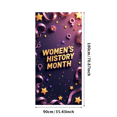 thumbnail image 3 of LUUFILx Women's History Month Banner Floral Backdrop for Events Office Party Decoration Photography Props Background Wall Art Celebration Decor, 3 of 8