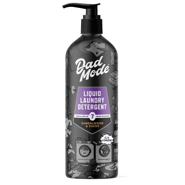 DadMode Liquid Laundry Detergent | 64 Loads | Ultra-Concentrated 7-Enzyme Odor & Stain Remover | High-Efficiency, Plant-Based | Sandalwood & Suede | Non-Toxic & Dye-Free | 16oz Bottle