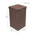 thumbnail image 5 of BirdRock Home Single Linen Laundry Hamper with Lid and Removable Liner - Brown, 5 of 5