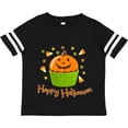 thumbnail image 3 of Inktastic Happy Halloween- cute pumpkin cupcake Boys or Girls Toddler T-Shirt, 3 of 5