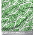 thumbnail image 1 of Soimoi Green Rayon Fabric Artistic Palm Leaves Print Fabric by Yard 56 Inch Wide, 1 of 3