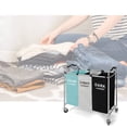 thumbnail image 4 of Cesto de ropa Yuelan, organizador impermeable de 3 secciones, 76 x 41 x 89 cm, 4 of 5