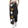 thumbnail image 1 of Pantalones de mezclilla afelpados Gibobby Pantalones de moda para mujer Halloween calabaza Cintura alta negro M, 1 of 4