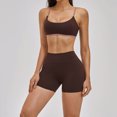 thumbnail image 4 of Two Piece Casual Workout Sets for Women Athletic 2 Piece Summer Outfits Lounge Matching Sets Clothing,Fitness(Brown,M), 4 of 8