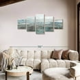 thumbnail image 2 of Elephant Stock Colors Of The Seaside Wall Art - Horizontal Multi Panel Canvas - Living Room Wall Decor - Abstract Multi Panel - Blue And Gray Decor By Carol Robinson - 80" x 36", 2 of 8