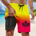 thumbnail image 4 of YAYUBA Black Swim Trunks Men 7 Inch 2 In 1 Soft Compression Liner Quick Dry Breathable Solid Swimwear Comfy Stretch Lined Summer Beach Men Swim Brief, 4 of 4