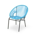 thumbnail image 5 of Chrissy Outdoor Modern 2 Seater Faux Rattan Chat Set, Blue and Black, 5 of 9