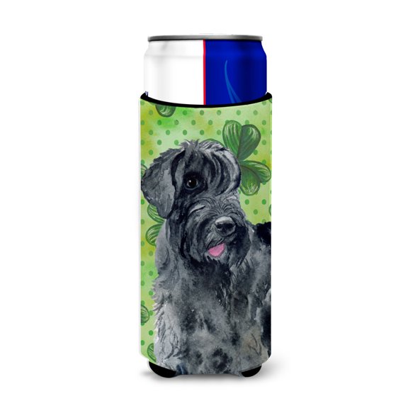 Caroline's Treasures BB9834MUK Giant Schnauzer Shamrock Michelob Hugger for Slim Cans Multicolor