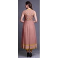thumbnail image 4 of Bimba Robe Anarkali à Col Mandarin Imprimé Floral Pêche pour Femmes Kurta Ethnique Indienne TG, 4 of 6