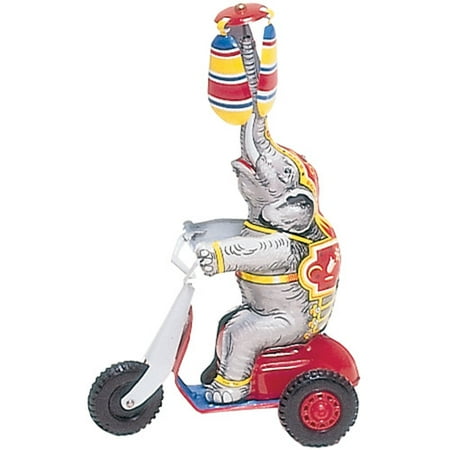 Alexander Taron Decorative German Collectible Elephant on Scooter Tin Toy